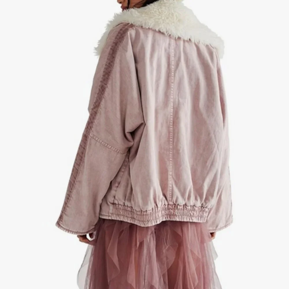 Free People Lolo Jacket in Mauve Size XL NWT - Picture 2 of 13